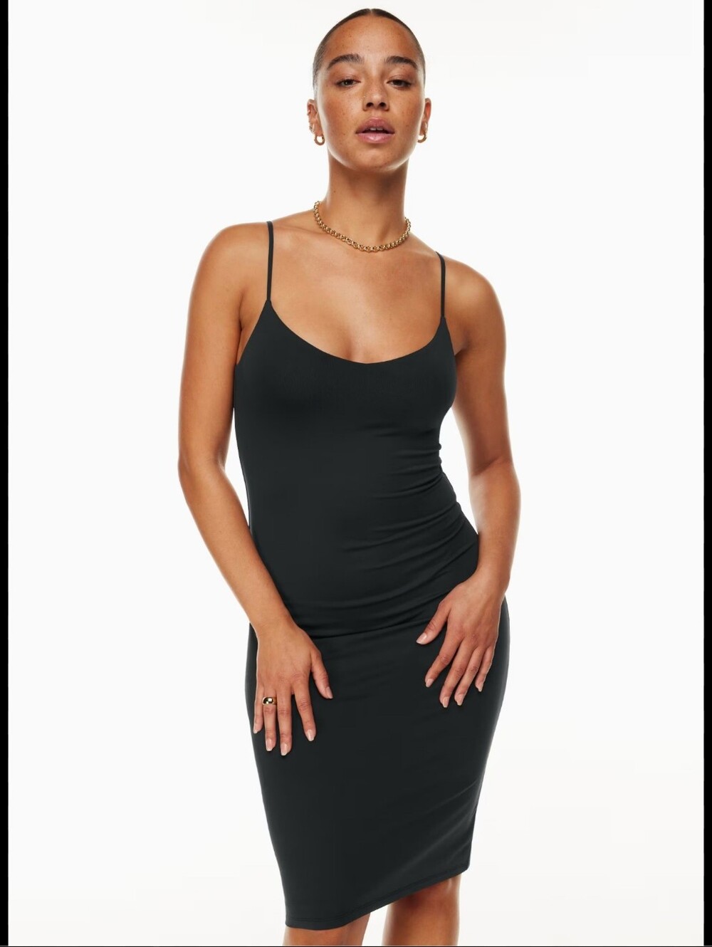 Aritzia Black Contour Cami Dress Size M